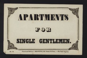 Anuncio: Apartamentos para caballeros solteros