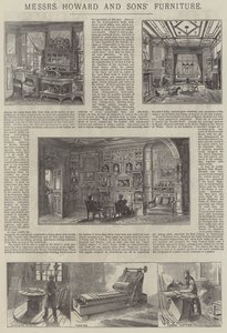 Anuncio, Muebles de Messers Howard y Sons (grabado) de English School