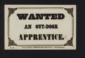 Anuncio: Se busca aprendiz externo