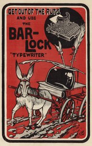 Anuncio de máquinas de escribir Bar-Lock de English School