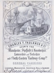 Anuncio de Charles T Faulkner and Company, agentes de compañías ferroviarias de English School