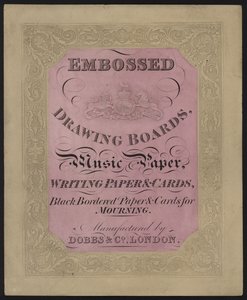 Anuncio de papel y tarjetas Dobbs & Co de English School