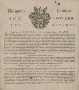 Anuncio de Holmans London Ink Powder for Records de English School