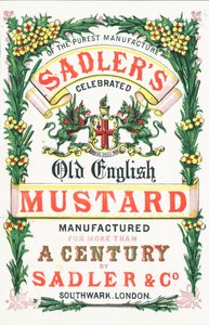 Anuncio de Mostaza Antigua Inglesa de Sadlers de English School