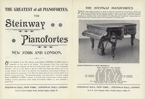 Anuncio de pianos Steinway de English School