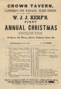 Anuncio de la primera distribución anual de Navidad de W J J Kerps de English School