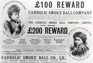 Anuncio de la Carbolic Smoke Ball Company, 1893 de English School