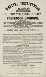 Anuncio de la Institución de Escritura de English School