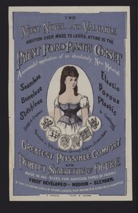 Anuncio del corsé patentado Poro-Plastic de English School
