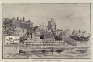Anuncio, la epidemia de tifus, Maidstone desde el Medway de English School