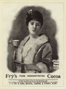 Anuncio, cacao de Fry (grabado) de English School