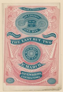 Anuncio de la penúltima lotería en Inglaterra de English School