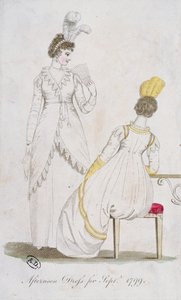 Vestido de tarde para septiembre de 1799 de English School