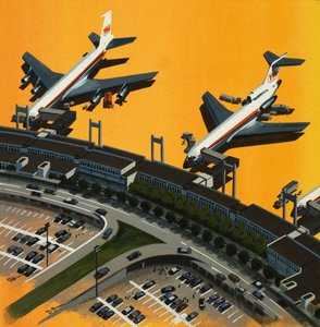 Aeronaves en un aeropuerto