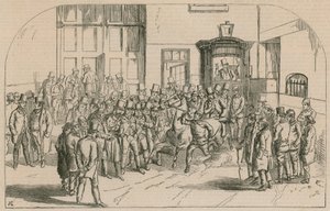 Repositorio de caballos de Aldridge, lado oeste de St Martins Lane, cerca de Long Acre de English School