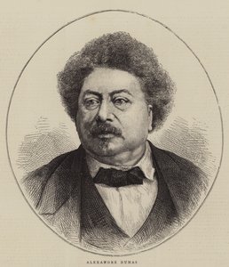 Alejandro Dumas (grabado) de English School