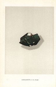 Alejandrita en bruto, de "Precious Stones and Gems" de Edwin Streeter, Londres, George Bell & Sons de English School