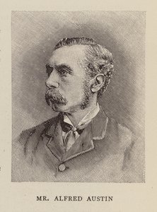 Alfred Austin, poeta inglés (grabado) de English School