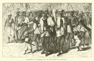 Alfuros de Gilolo, una de las Islas Molucas de English School