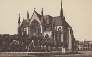 Iglesia de Todos los Santos, Leamington (litografía) de English School