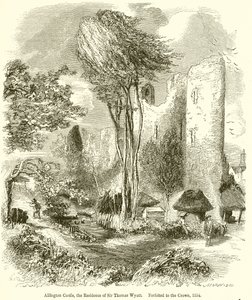 Castillo de Allington, la residencia de Sir Thomas Wyatt. Confiscado por la Corona, 1554 de English School