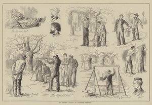 Colonia de artistas en Burnham Beeches (grabado)