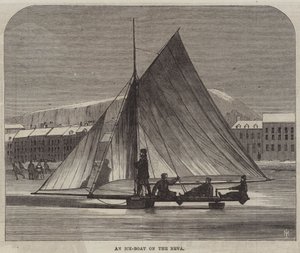 Un barco de hielo en el Neva de English School