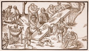 Un banquete irlandés, 1581 de English School