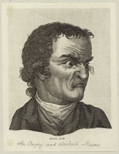Un hombre enojado y malvado