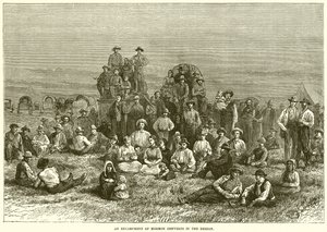 Un campamento de conversos mormones en el desierto