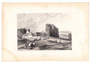 Un grabado de Londres desde Highgate, circa 1800 de English School