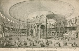 Vista interior de la Rotonda en los Jardines de Ranelagh, Londres