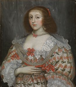Una joven no identificada de la época de Carlos I, c.1635 (óleo) de English School