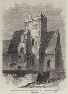 Iglesia antigua de San Doulough, cerca de Dublín, recientemente restaurada de English School