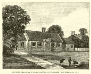 Antigua Escuela de Gramática, Boston, Lincolnshire, fundada en 1567 de English School