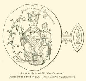 Sello antiguo de la Abadía de Santa María