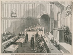 Antigua ceremonia de cortar palos y contar herraduras y clavos en la Corte de Impuestos de English School