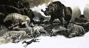 Animales de la Era Oligocena de English School