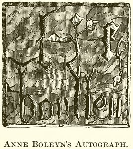 Autógrafo de Ana Bolena de English School