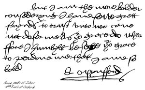 Anne, Esposa de John, 4º Conde de Oxford
