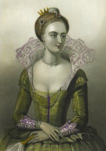 Ana de Dinamarca, Reina Consorte de Jacobo I de Gran Bretaña, 1856 de English School