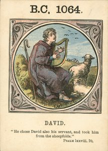 Anno Mundi: BC 1064, David (litografía en color) de English School