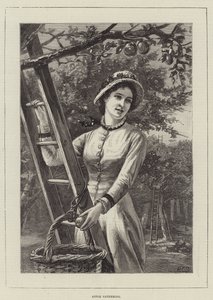 Recolección de Manzanas (grabado) de English School