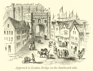 Acceso al Puente de Londres en el lado de Southwark