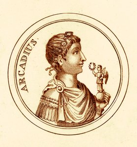 Arcadio, ilustración del Diccionario Histórico Universal de George Crabb, publicada en 1825 de English School