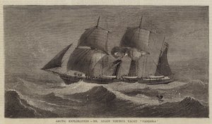 Exploración Ártica, el Yate "Pandora" del Sr. Allen Young (grabado)