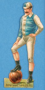 ¿Estás listo?, recorte de un futbolista, 1880s-90s de English School