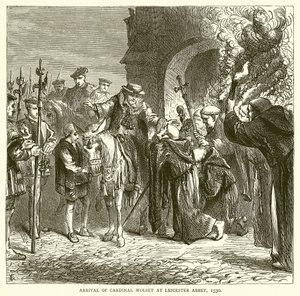 Llegada del Cardenal Wolsey a la Abadía de Leicester, 1530