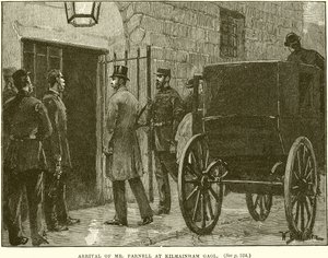 Llegada del Sr. Parnell a la cárcel de Kilmainham de English School