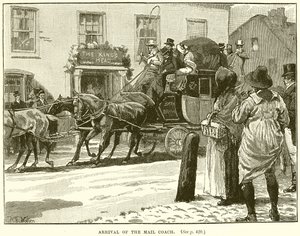 Llegada del coche de correo de English School